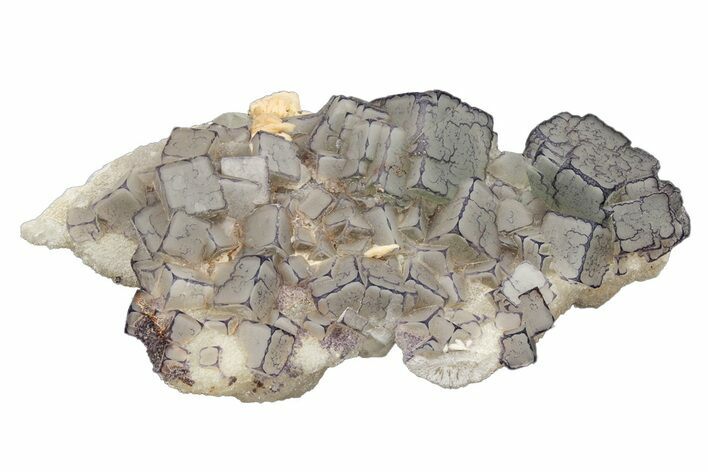 Purple Edge Fluorite Crystal Cluster - Qinglong Mine, China #205280